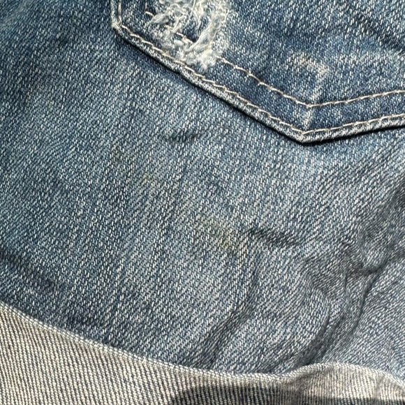 AG Adriano Goldschmied Hailey ex boyfriend roll up distressed denim shorts 27 - Picture 17 of 17